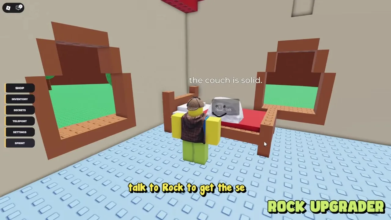 Tycoon Secrets Owch — fall damage secret stamp on a high ledge